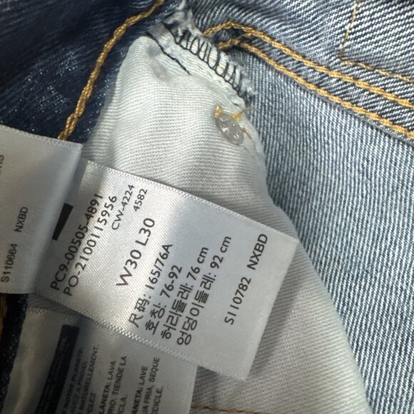 Levi’s 505 Jeans Blue Pockets Men’s Size 30x30 NWT - Picture 10 of 13